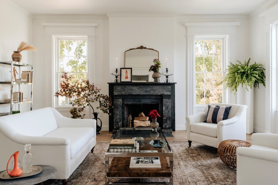 cozy home interior with plants