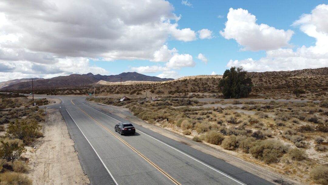 autonomous car driving on highway